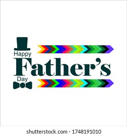 logo Father's day poster illustration. Father's day Lettering. greeting card template