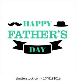 logo Father's day poster illustration. Father's day Lettering. greeting card template