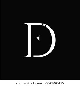 Logo FD DF D Luxus-Design Vektor Alphabet Buchstaben Initials Monogram.