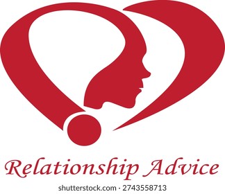 The logo feataures a stylized red heart shape surrounding a silhouette of a face.