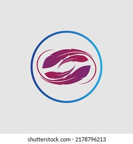 logotipo de diseño de ilustración de plumas vectoriales en fondo gris