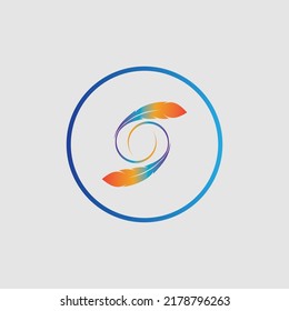 logo of feather vector illustration design on gray background