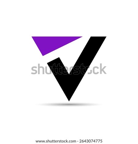 The logo features a bold black checkmark combined with a sharp purple triangle, symbolizing accuracy, success, and forward thinking in a modern and dynamic visual style.