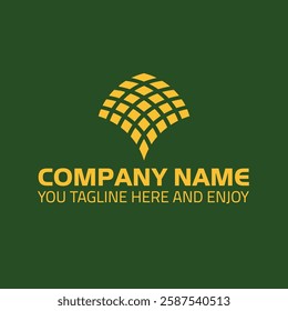 The logo features a bold and modern design with the text "COMPANY NAME" prominently displayed in uppercase letters. Below the company name, there is a tagline that reads "YOU TAGLINE HERE AND ENJOY," 