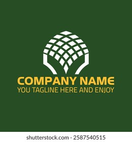 The logo features a bold and modern design with the text "COMPANY NAME" prominently displayed in uppercase letters. Below the company name, there is a tagline that reads "YOU TAGLINE HERE AND ENJOY," 