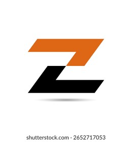 The logo features a bold, stylized letter Z formed by an orange upper stroke and a black lower stroke, symbolizing speed, strength, and modernity in a clean and dynamic design.