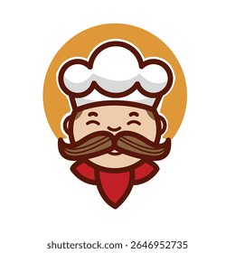 The logo features a cheerful chef with a full beard, radiating warmth and passion for cooking
