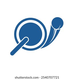 logo features a dynamic ping pong paddle and ball, capturing motion and energy. Ideal for sports brands, it uses bold blue tones to represent the excitement and precision of ping pong