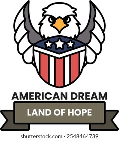 The logo features an eagle with its wings spread out