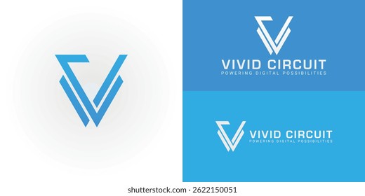 The logo features interconnected lines forming the VC initials, representing innovative virtual solutions for technology and software businesses. The dynamic design suggests a forward-thinking