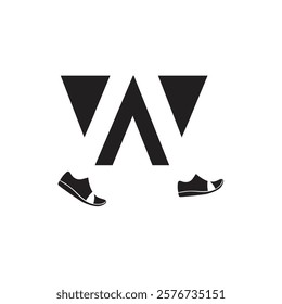 The logo features a modern and minimalistic design, combining geometric and symbolic elements to create a visually striking representation. At the core, a bold and symmetrical "W" is crafted with two 