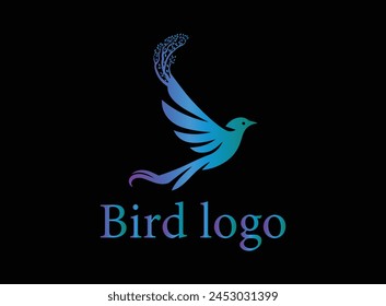 The logo features a stylized bird with gracefully curved wings, symbolizing freedom, elegance, and agility. The bird is depicted in mid-flight, with its wings spread wide.