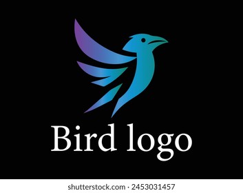 The logo features a stylized bird with gracefully curved wings, symbolizing freedom, elegance, and agility. The bird is depicted in mid-flight, with its wings spread wide.