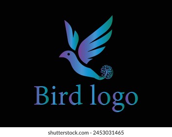 The logo features a stylized bird with gracefully curved wings, symbolizing freedom, elegance, and agility. The bird is depicted in mid-flight, with its wings spread wide.