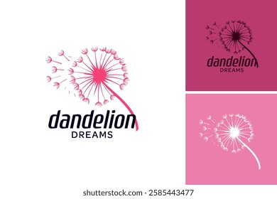 The logo features a stylized dandelion, perfect for a business focused on creativity and inspiration. Its vibrant design captures attention and conveys a sense of hope. EPS Layered File