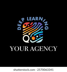 logo features a vibrant and abstract design, incorporating elements of a neural network. The colorful gradient lines and shapes symbolize innovation and advanced technology in artificial intelligence.