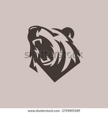 A logo featuring an angry and furious bear head roaring aggressively.