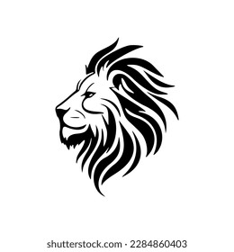 ﻿A logo featuring a black and white lion in vector form, simplified.