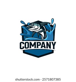 A logo featuring a fish jumping out of water with the word 'COMPANY' written below it