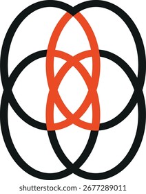 Logo mit fünf miteinander verflochtenen Ringen 