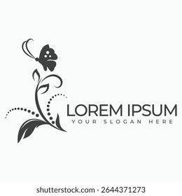 A logo featuring a flower symbolizing growth beauty and harmony with simple yet elegant petals radiating outward creating a sense of balance and freshness.
