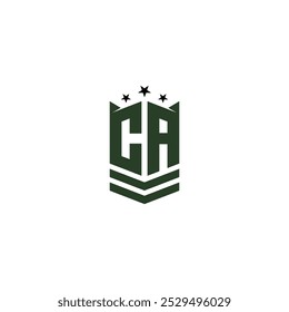 A logo featuring the letters "CA" in a shield-like shape