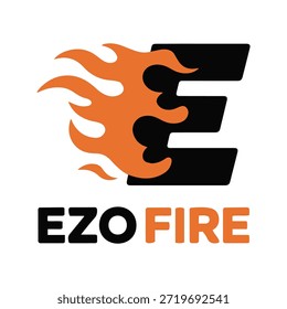 Un logo con las letras 'EZO' estilizadas con llamas, sugiriendo una marca relacionada con el fuego o el calor.