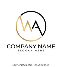 logo featuring the letters "W" and "A" intertwined within a circular frame. The design conveys unity, harmony, and sophistication, ideal for businesses in the technology, finance, or luxury sectors.