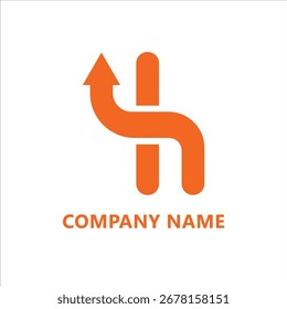 
Logo con una 'H' naranja con una flecha ascendente, que representa el progreso y el crecimiento