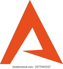 Logo featuring a prominent orange triangle, symbolizing creativity and innovation in design