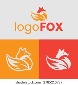 Logo featuring a red fox head