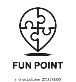 A logo featuring a stylized jigsaw puzzle piece within a shield shape, with the text 'FUN POINT' below it.