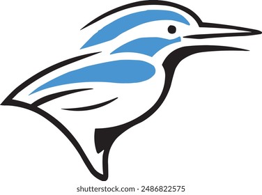 A logo featuring a stylized Kingfisher bird in vector format.