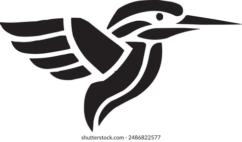 A logo featuring a stylized Kingfisher bird in vector format.