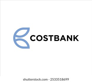 Um logotipo com um design estilizado e a palavra "COSTBANK" em tipografia em negrito.