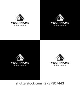 A logo featuring a triangle shape