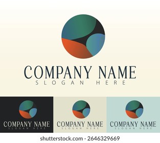 Logo présentant un concept de conception unique semblable à un orbe.