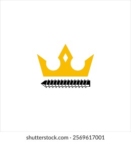 logo featuring a yellow crown with a black screw underneath it