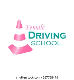 Logo female driving school