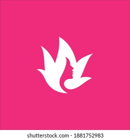 vector de plantilla de icono femenino de logotipo