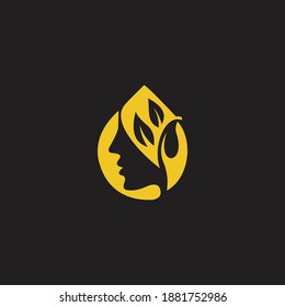 logo female icon templet vector