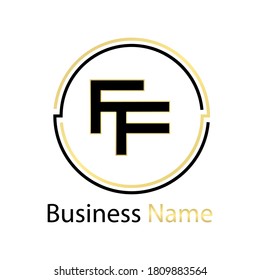 Logo FF Business Letter Logo Design With Simple style