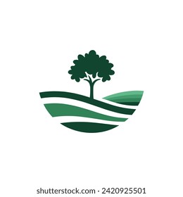 Logo field design template element with blank background