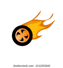 a logo of fiery wheel 