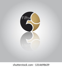 logo fifty in circle