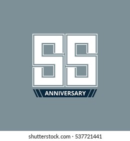 logo fifty five years anniversary