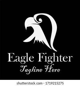 Logo of the fighter eagle head. Eagle head vector.