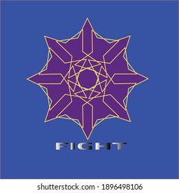 Combatiente con logotipos para juegos y medios