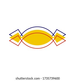 imagen del logo de un dulce para almacén de caramelos, vector editable