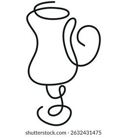 logo of a figured glass for various coffees drawn with several lines in line art style